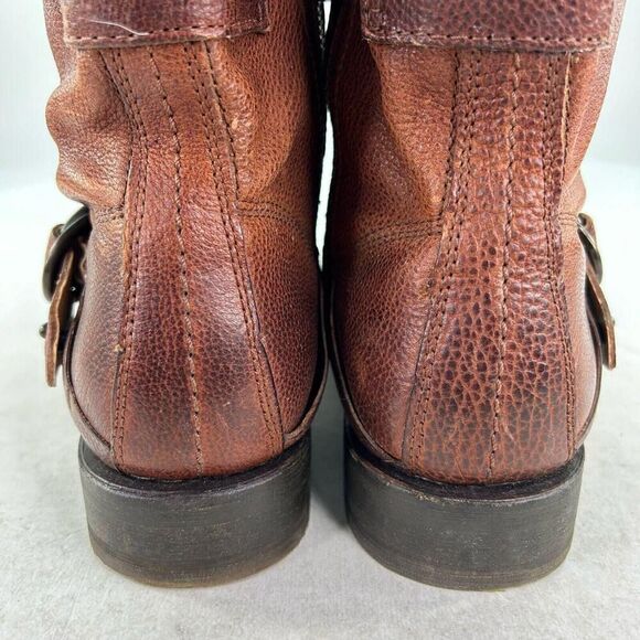 Olukai Nahuku Short Womens Distressed Brown Moto Boot US 8 Harness Ankle Boots - Picture 10 of 12